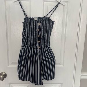 Garage White and Blue Dress with Nautical Stripes